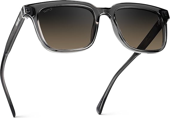 Men's Polarized Sunglasses: Bold Modern Square Design, Acetate Frame, UV Protection